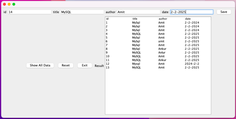 JDBC-MySql Based Project Creation – Mr. Akash Chauhan